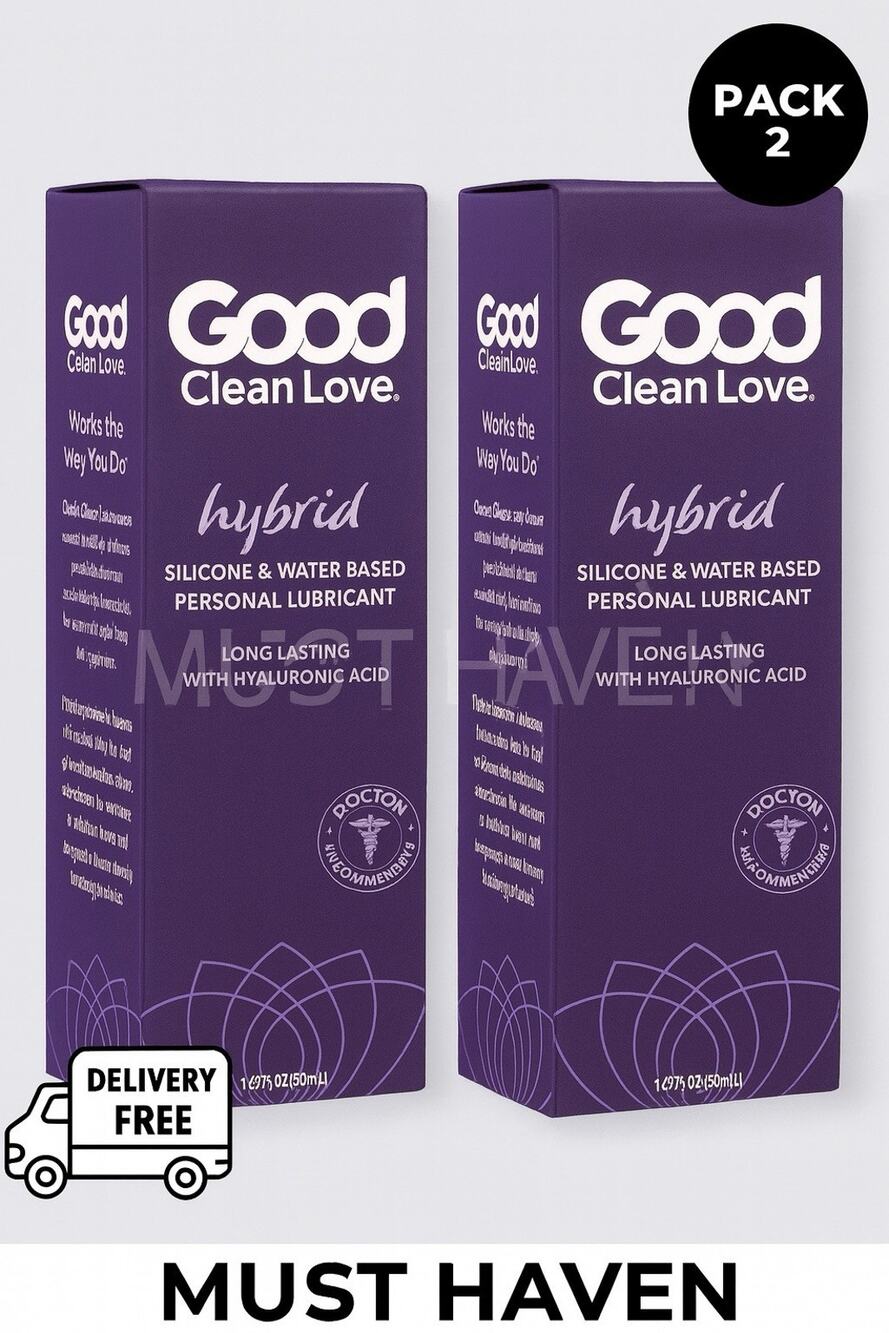 Good Clean Love Hybrid Lubricant, 1.69 fl oz, Personal Lubricant, 2 Pack
